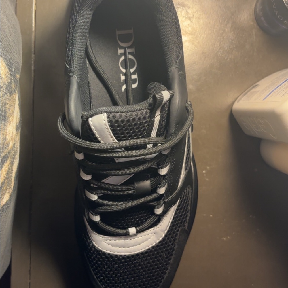 Dior Men's Black and White Athletic Shoes - Picture 3 of 5